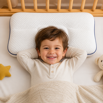 Almohada Ergonómica Infantil de Espuma Viscoelástica con Soporte para el Cuello