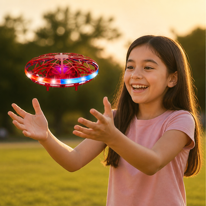Dron Volador UFO LED Con Sensor De Movimiento