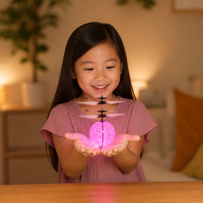 Dron Bola Voladora LED Con Control Manual Para Niños