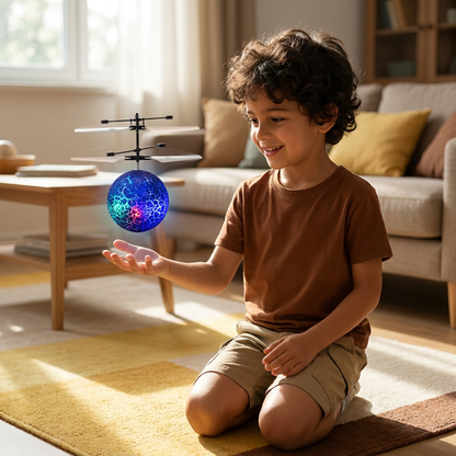 Dron Bola Voladora LED Con Control Manual Para Niños