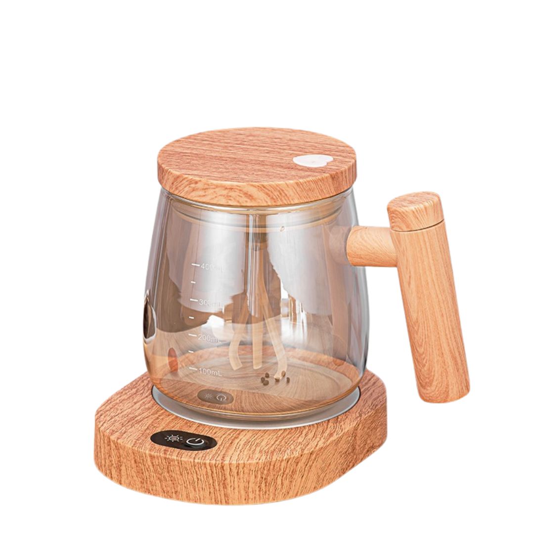 Vaso de Batidora de Madera 2 en 1