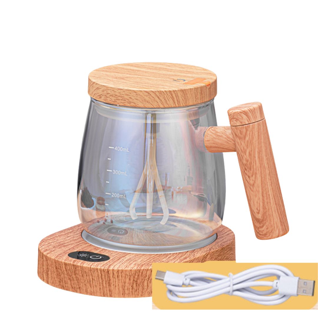 Vaso de Batidora de Madera 2 en 1