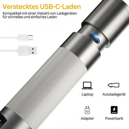 Linterna Led con Filtros Multicolor - Linterna Recargable Usb-c con Función de Luz de Camping y Emergencia Linterna Led con Filtros Multicolor - Linterna Recargable Usb-c con Función de Luz de Camping y Emergencia