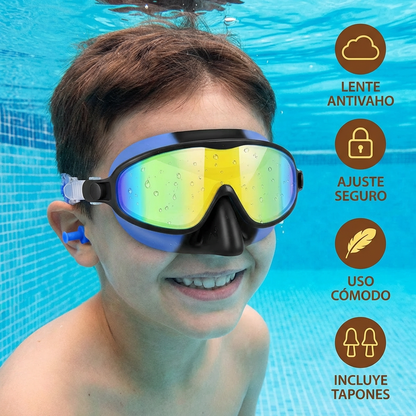 Gafas de Natación Prácticas para Niños – Antivaho, Ajuste Seguro y Uso Cómodo