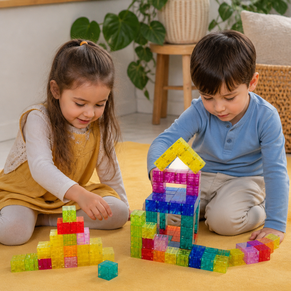 Set de Cubos de Construcción Montessori para Niños