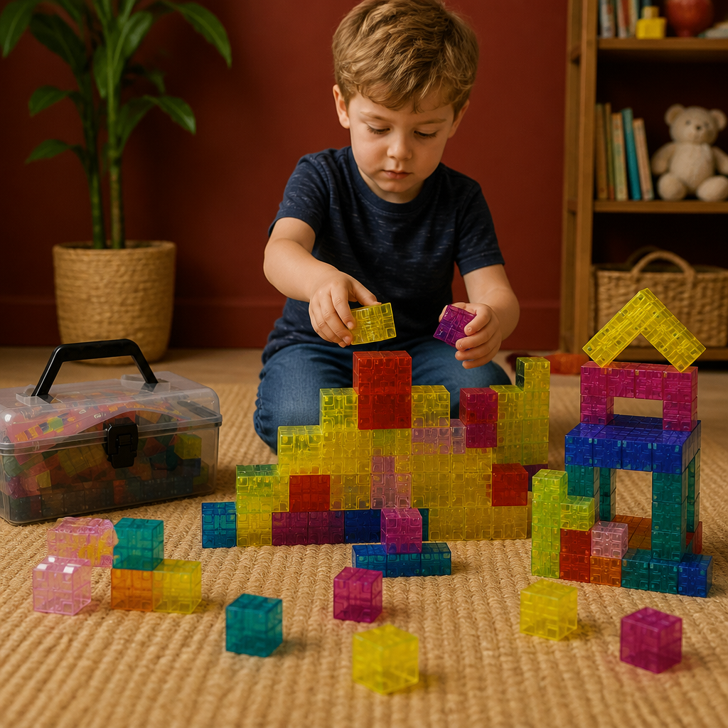 Set de Cubos de Construcción Montessori para Niños