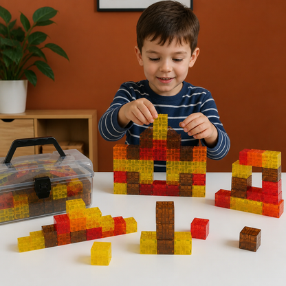 Set de Cubos de Construcción Montessori para Niños