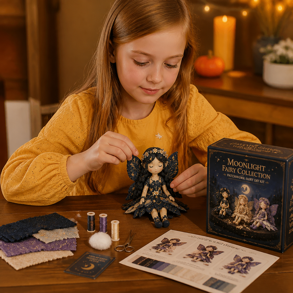 Kit de Costura DIY de Hada para Niños – Crea Encantadoras Muñecas Hada con Tela, Accesorios e Instrucciones