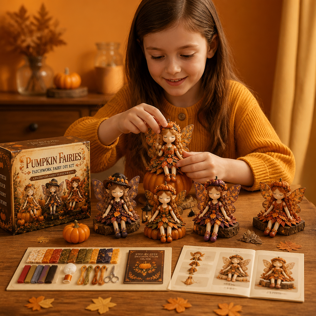 Kit de Costura DIY de Hada para Niños – Crea Encantadoras Muñecas Hada con Tela, Accesorios e Instrucciones