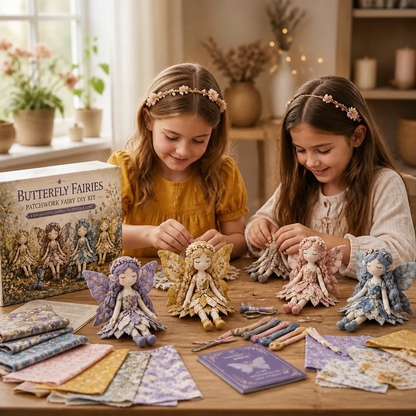 Kit de Costura DIY de Hada para Niños – Crea Encantadoras Muñecas Hada con Tela, Accesorios e Instrucciones