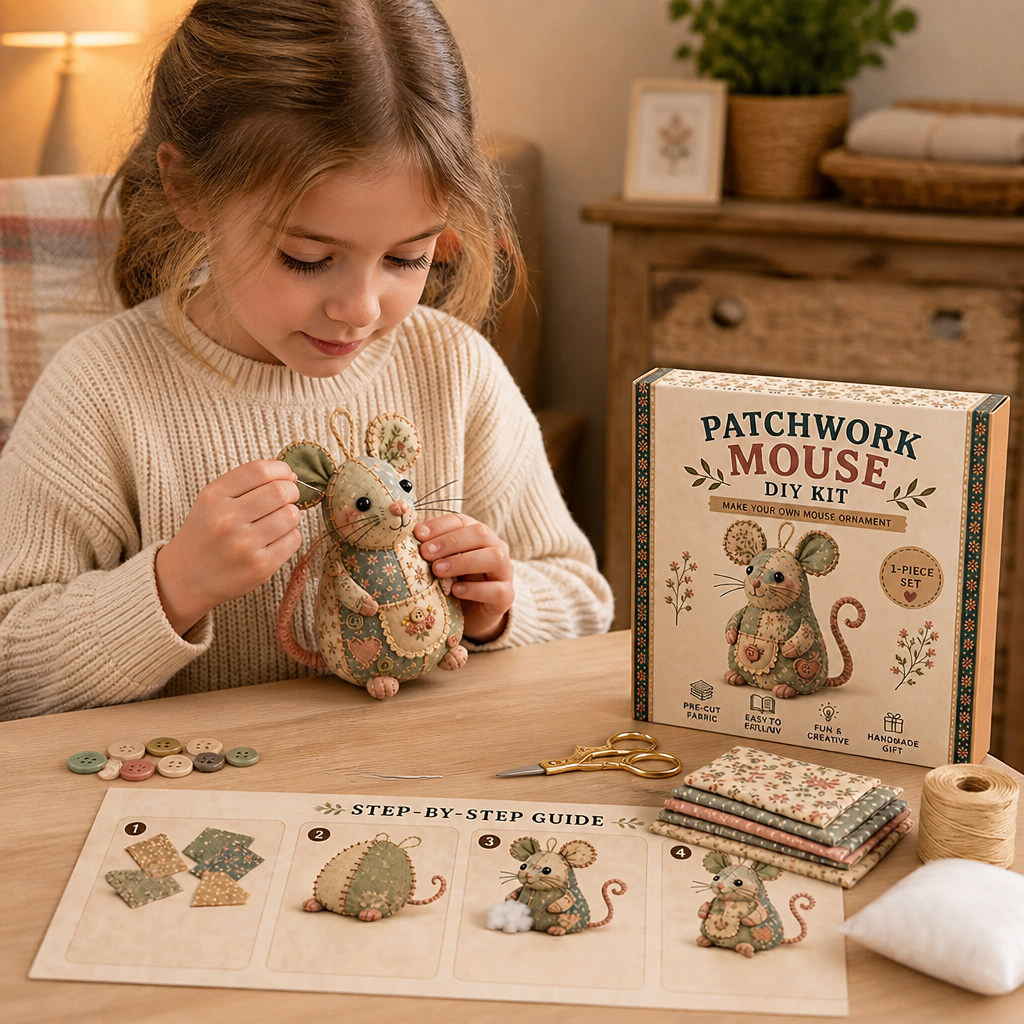 Kit de Costura DIY de Animales – Set de Manualidades para Ornamentos de Tela Hechos a Mano