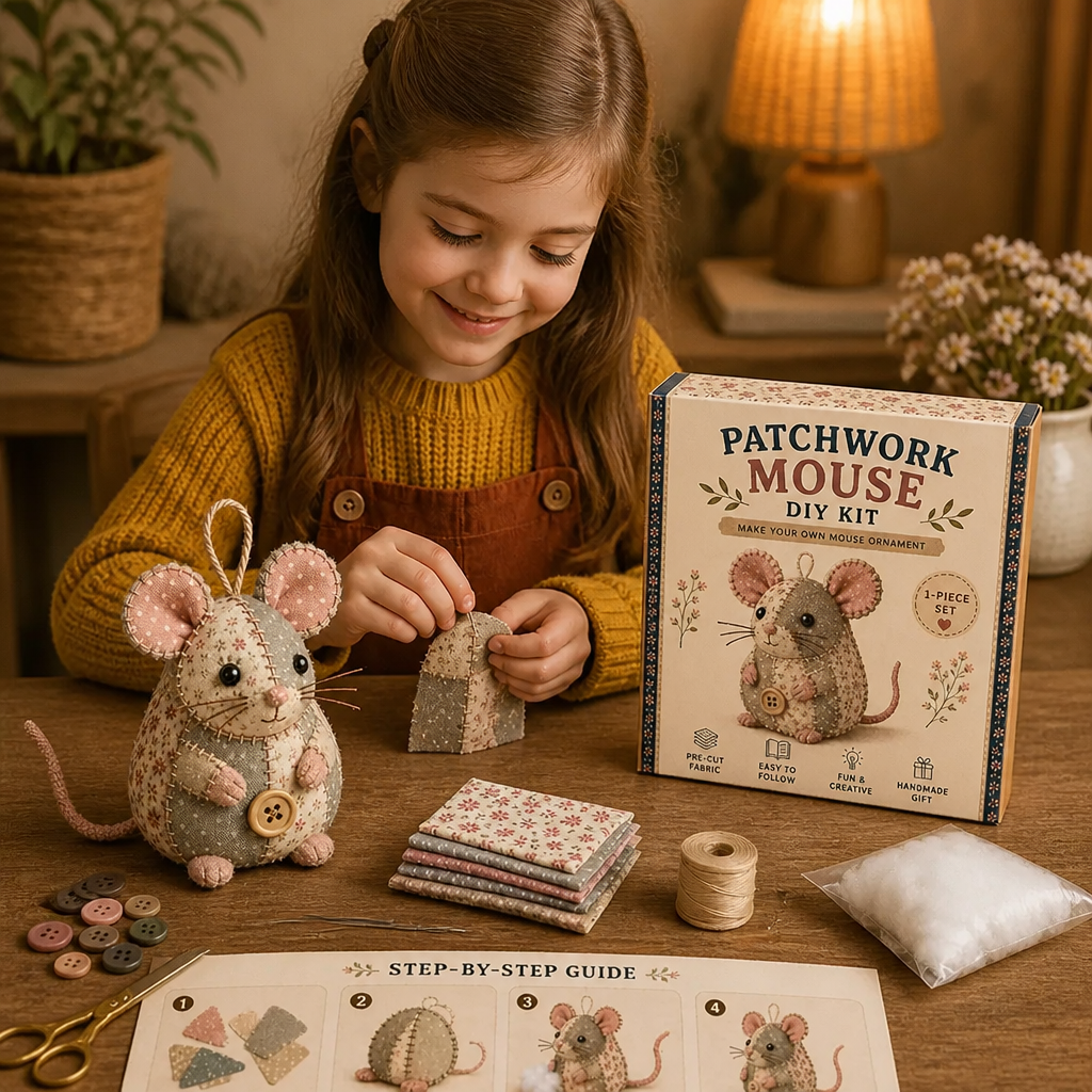 Kit de Costura DIY de Animales – Set de Manualidades para Ornamentos de Tela Hechos a Mano