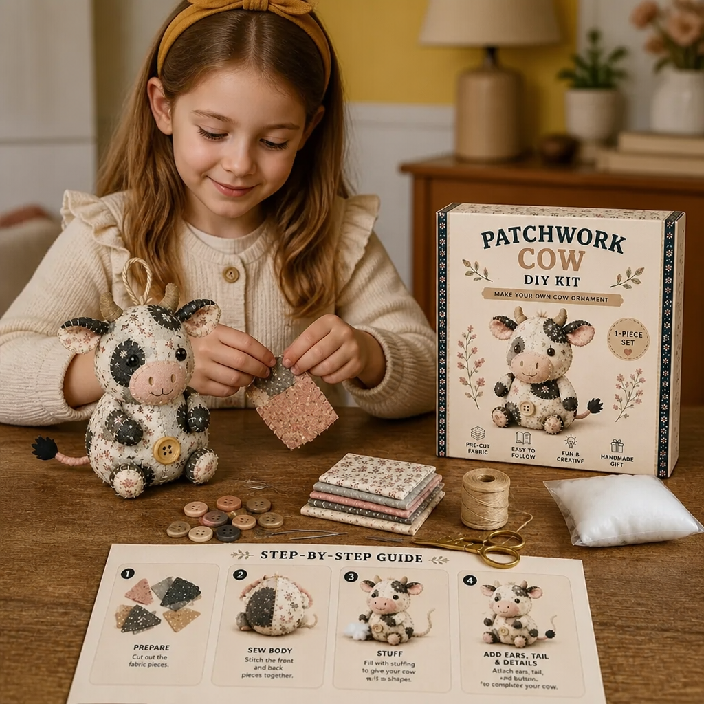 Kit de Costura DIY de Animales – Set de Manualidades para Ornamentos de Tela Hechos a Mano