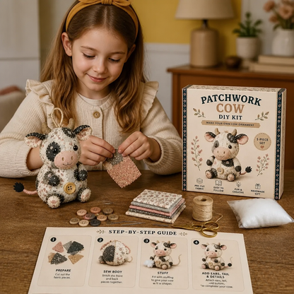 Kit de Costura DIY de Animales – Set de Manualidades para Ornamentos de Tela Hechos a Mano