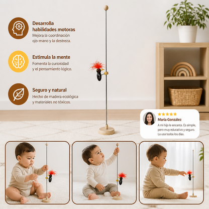 Pájaro Carpintero de Madera Juguete Educativo para Niños