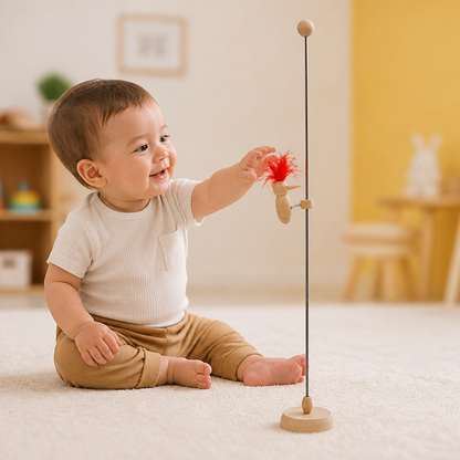 Pájaro Carpintero de Madera Juguete Educativo para Niños