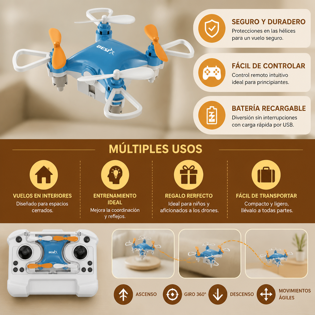 Mini Dron – RC Stunt Flyer para Niños
