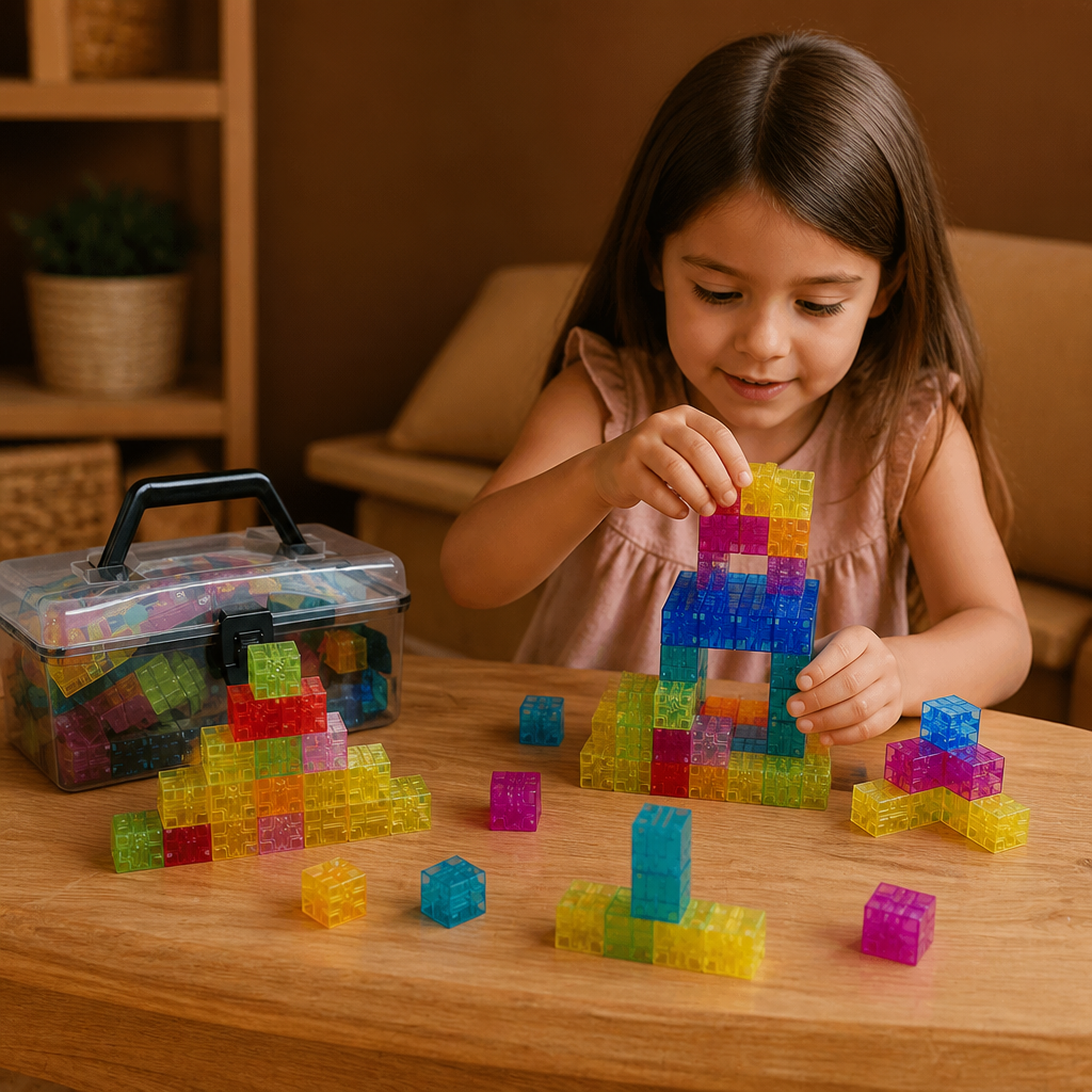Set de Cubos de Construcción Montessori para Niños