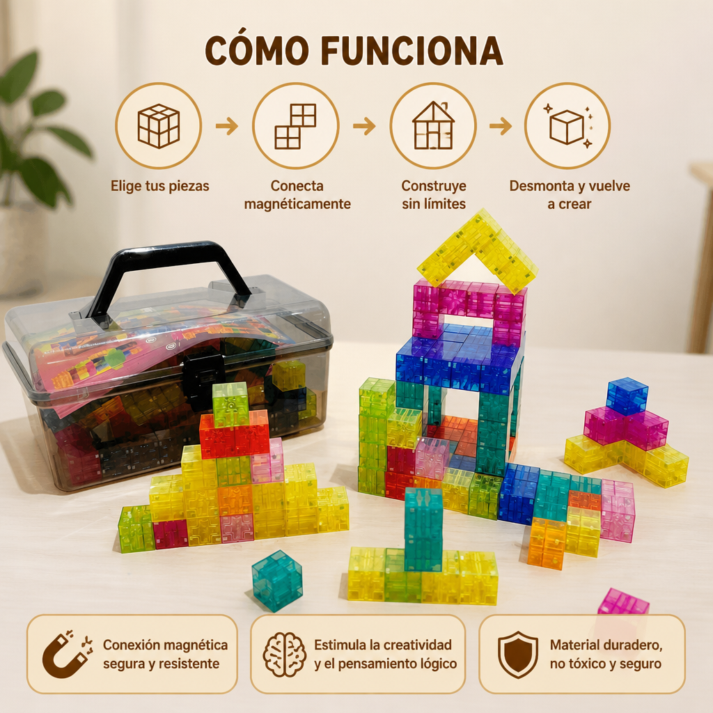 Set de Cubos de Construcción Montessori para Niños