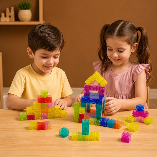 Set de Cubos de Construcción Montessori para Niños