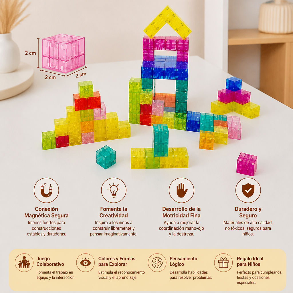 Set de Cubos de Construcción Montessori para Niños