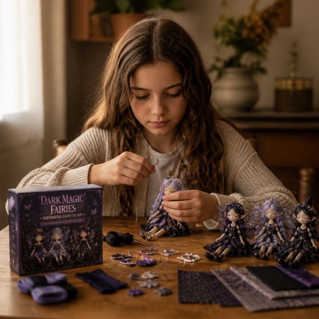 Kit de Costura DIY de Hada para Niños – Crea Encantadoras Muñecas Hada con Tela, Accesorios e Instrucciones
