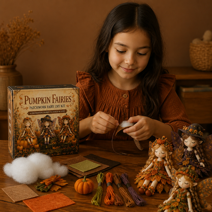 Kit de Costura DIY de Hada para Niños – Crea Encantadoras Muñecas Hada con Tela, Accesorios e Instrucciones