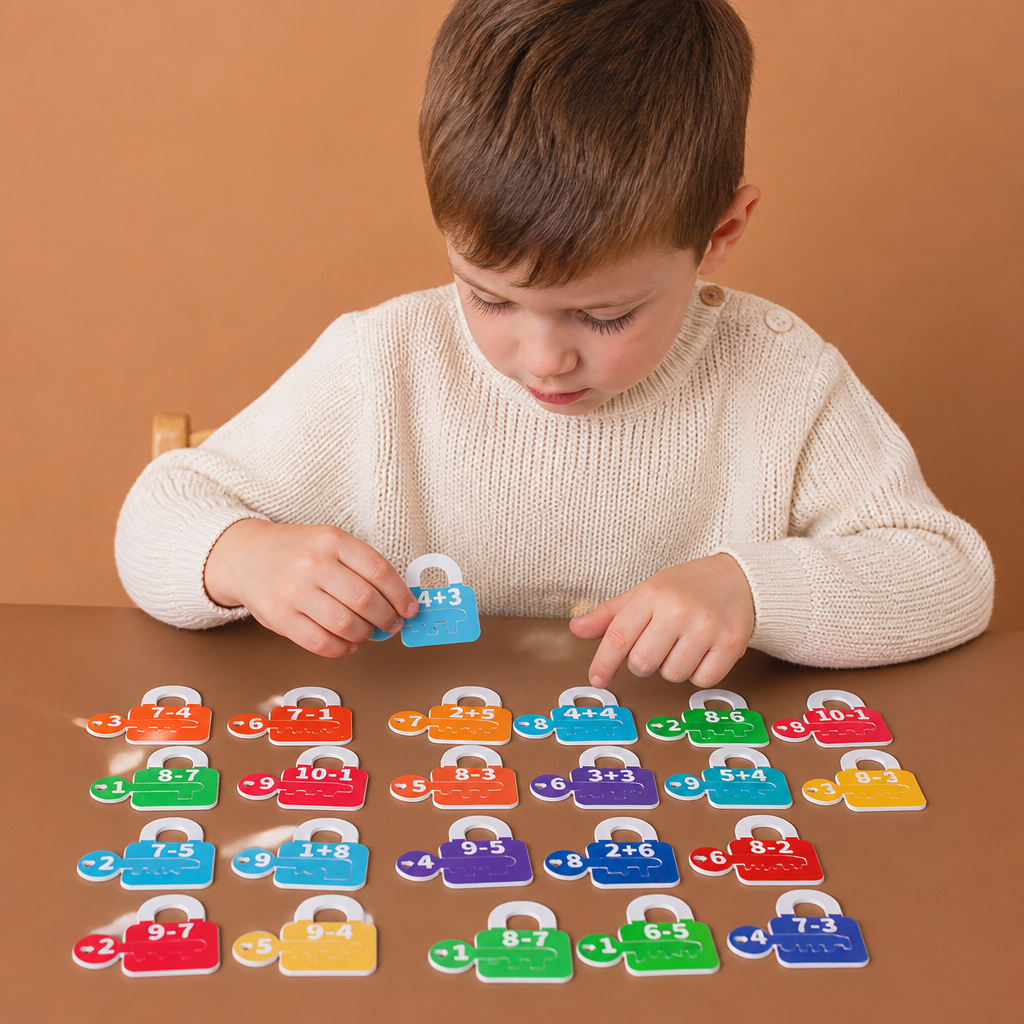 Juego Educativo De Candados Y Llaves Para Aprender Letras Y Matemáticas