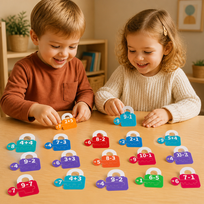Juego Educativo De Candados Y Llaves Para Aprender Letras Y Matemáticas