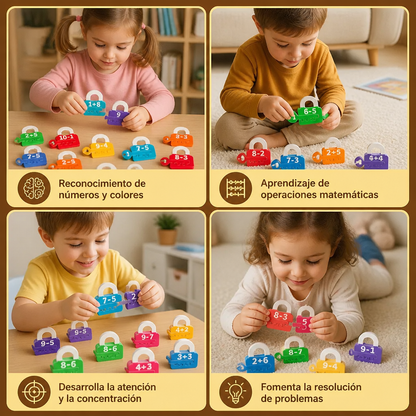 Juego Educativo De Candados Y Llaves Para Aprender Letras Y Matemáticas