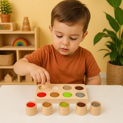 Juego Montessori de Tacto y Texturas – Juguete Sensorial de Aprendizaje