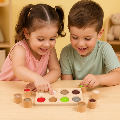 Juego Montessori de Tacto y Texturas – Juguete Sensorial de Aprendizaje