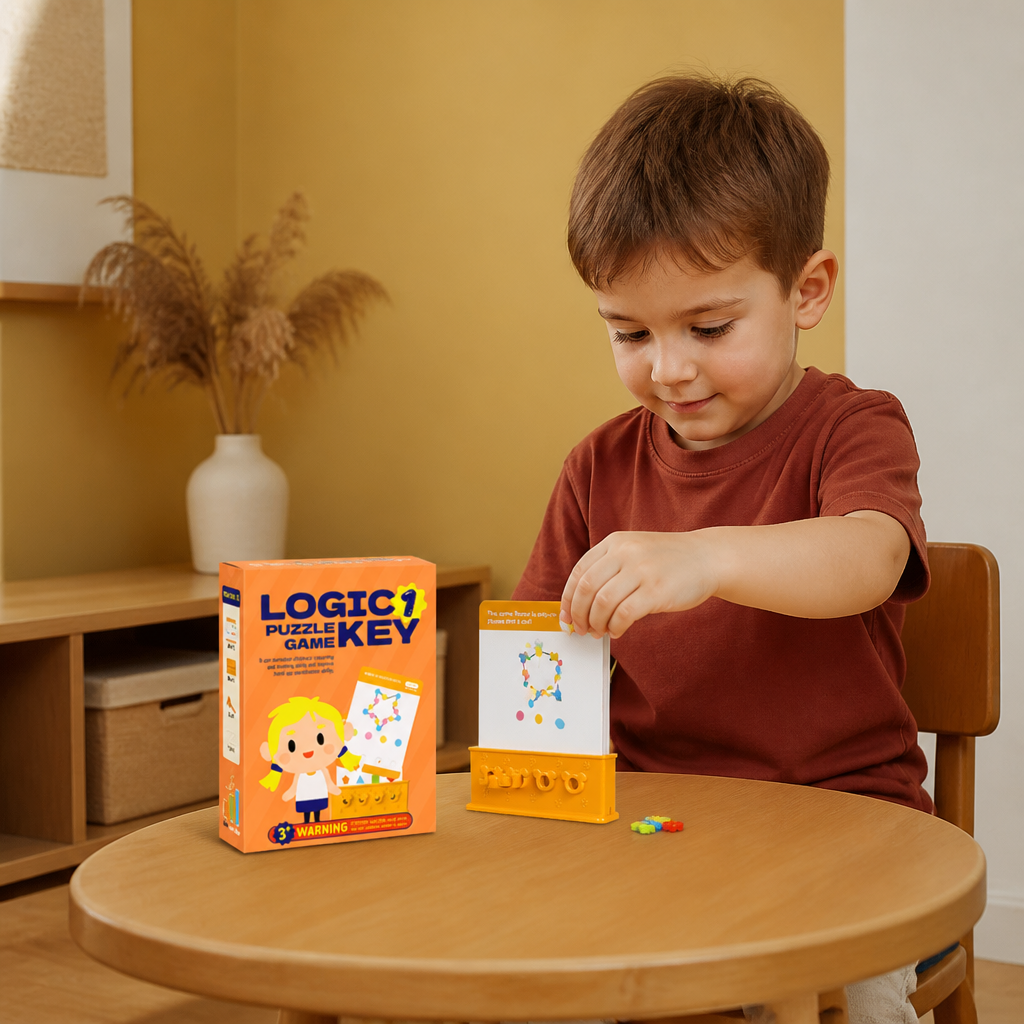 Juego de rompecabezas de llaves de lógica para niños