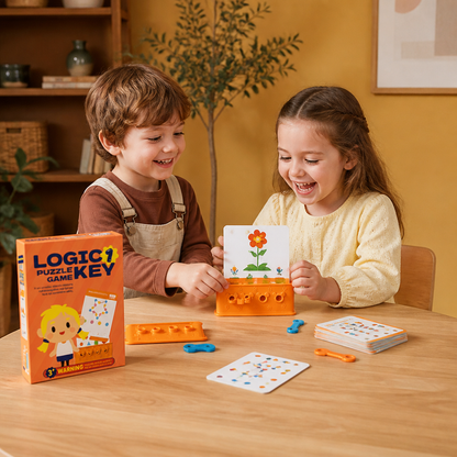Juego de rompecabezas de llaves de lógica para niños