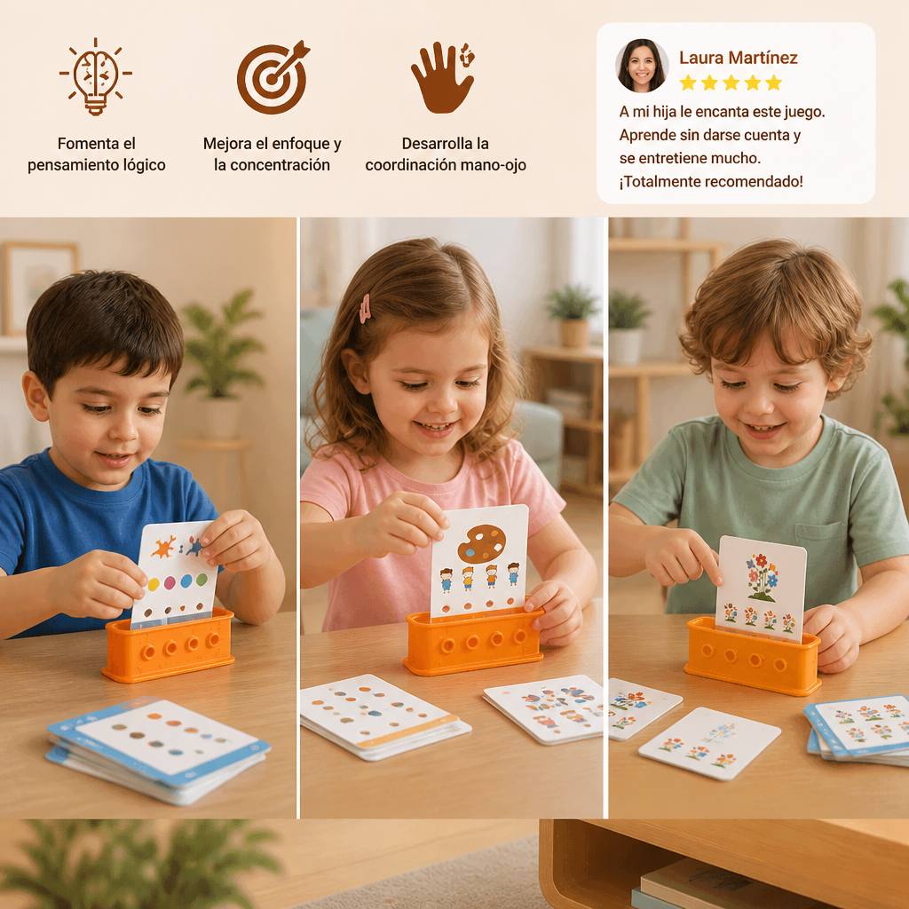 Juego de rompecabezas de llaves de lógica para niños