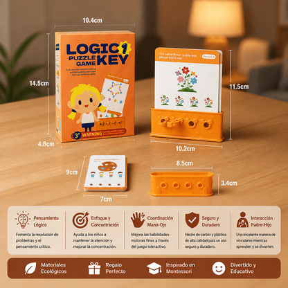 Juego de rompecabezas de llaves de lógica para niños