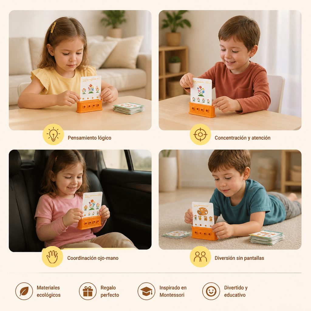 Juego de rompecabezas de llaves de lógica para niños
