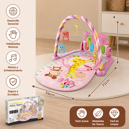 Piano Musical para Bebés con Pedales para la Coordinación de las Extremidades y la Estimulación Visual y Auditiva