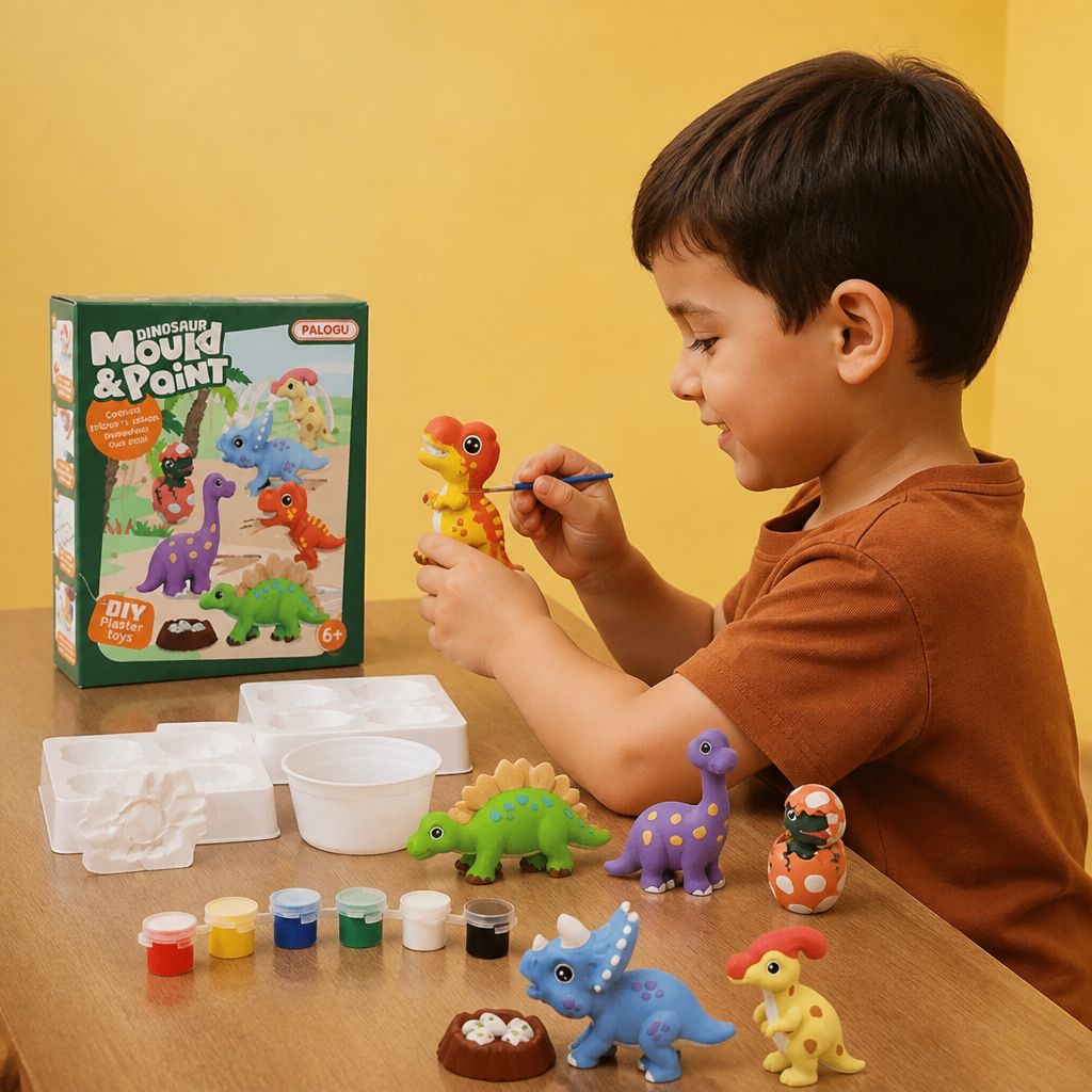 Kit de pintura DIY de animales de yeso – Moldea, pinta y crea un set de manualidades para niños