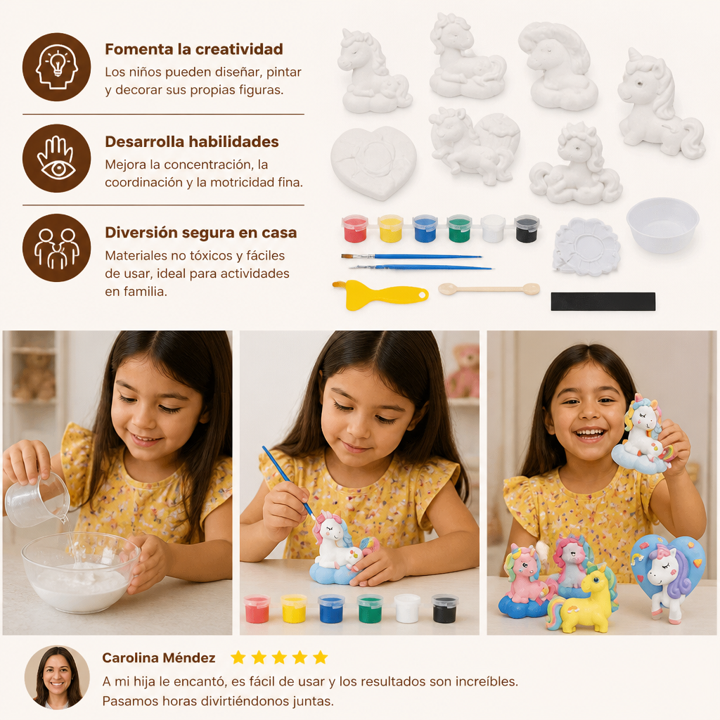 Kit de pintura DIY de animales de yeso – Moldea, pinta y crea un set de manualidades para niños