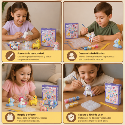 Kit de pintura DIY de animales de yeso – Moldea, pinta y crea un set de manualidades para niños