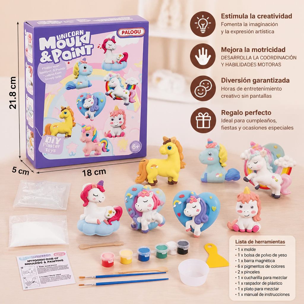 Kit de pintura DIY de animales de yeso – Moldea, pinta y crea un set de manualidades para niños