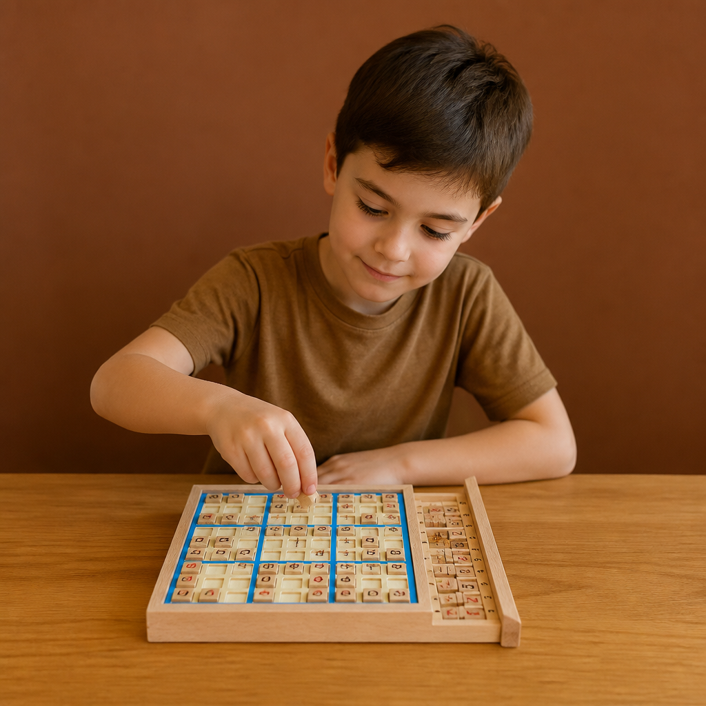 Tablero de Sudoku de Madera – Juego Educativo de Lógica y Matemáticas