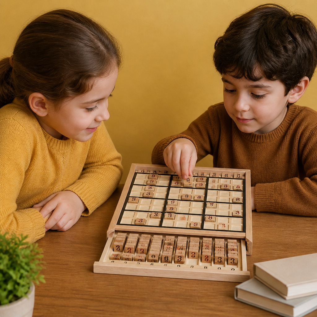 Tablero de Sudoku de Madera – Juego Educativo de Lógica y Matemáticas