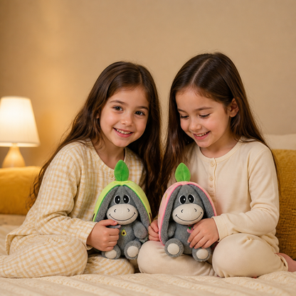 Juguete de peluche de burro que respira