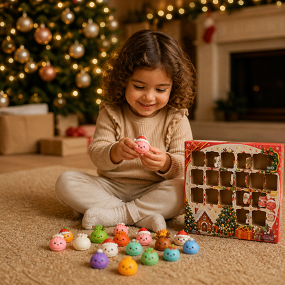 Calendario de Adviento con Mini Juguetes Squishy en Forma de Dumplings