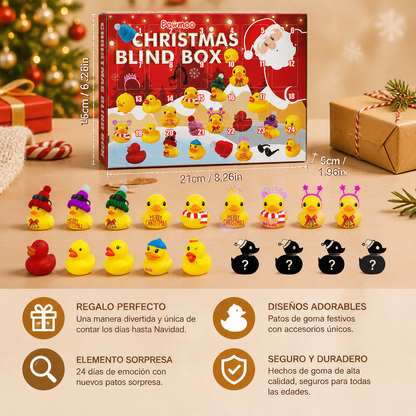 Calendario de Adviento Navideño de Patitos de Goma