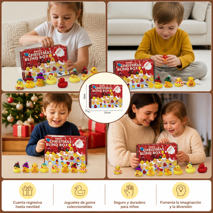 Calendario de Adviento Navideño de Patitos de Goma