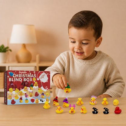 Calendario de Adviento Navideño de Patitos de Goma