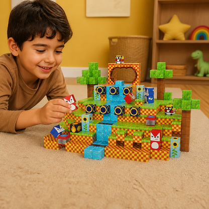 Set de 100 Cubos Magnéticos de Construcción – Juguete de Construcción Montessori STEM para Niños